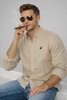 CAMICIA UOMO BEVERLY HILLS POLO CLUB MANICA LUNGA LINO REGULAR FIT LOGO ART. B-URBAN-LINO