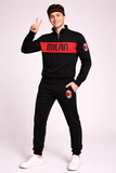 PIGIAMA TUTA TEMPO LIBERO UOMO RAGAZZO PILE CALDO MEZZA ZIP SQUADRA MILAN ART. P101030