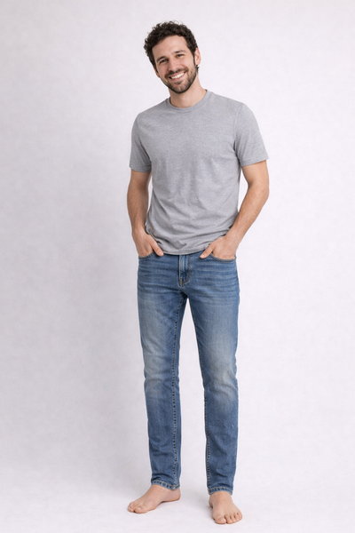 JEANS LEGGERO UOMO RIFLE SLIM FIT CINQUE TASCHE BOTTONE CERNIERA ELASTICIZZATO ART. RF410