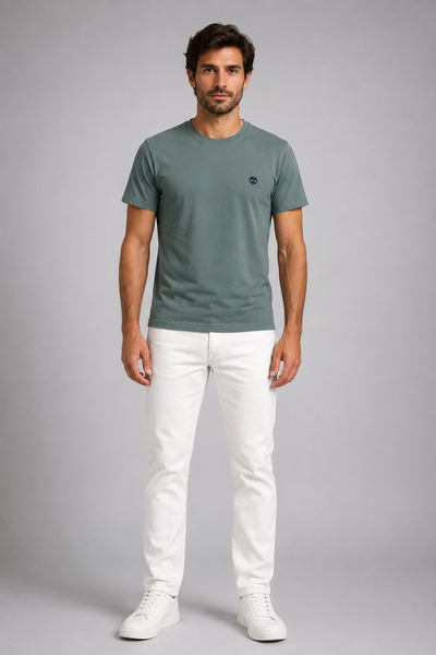 T-SHIRT UOMO GIROCOLLO MEZZA MANICA COTONE LOGO MARCA TIMBERLAND ART.TB0A2BPR