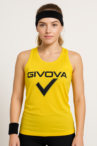 CANOTTA TOP VOGATORE LOGO COTONE ELASTICIZZATO SPORT MARCA GIVOVA ART.7421M0048