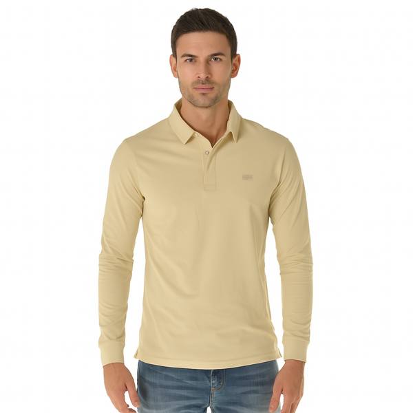 POLO UOMO MANICA LUNGA ELEGANTE COTONE POLSINI  RIFLE ART. RFP182