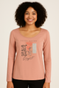 T-SHIRT MANICA LUNGA CIROCOLLO STAMPA MARCA COVERI ART.DT3232