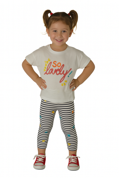 COMPLETO T-SHIRT PINOCCHIETTO BAMBINA FANTASIA MARCA LOSAN ART.216-8043AL