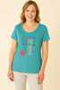 T-SHIRT DONNA RAGAZZA STAMPA STRASS MARCA COVERI ART. DT3944