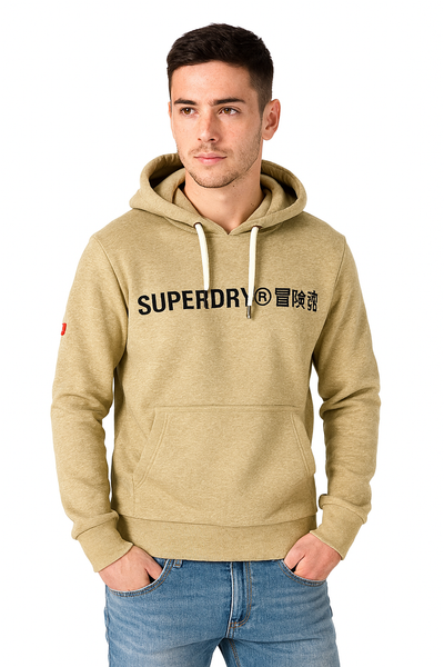 FELPA UOMO CAPPUCCIO POLSINI FASCIA SCRITTA TASCA MARCA SUPERDRY ART. M2013143A
