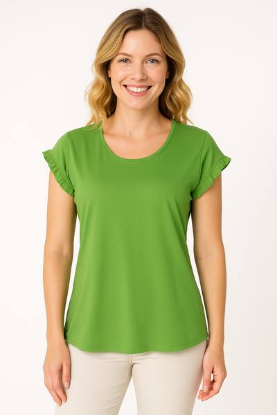 MAGLIA DONNA RAGAZZA MANICA CORTA VOLANT MARCA GAIA B ART. 157