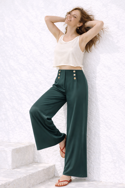 PANTALONE DONNA TIFFOSI PALAZZO RASO ZIP BOTTONI ART. 10064590