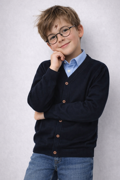 CARDIGAN RAGAZZO ZIPPY BOTTONI COTONE ELEGANTE ART. ZKBAP0201-24043