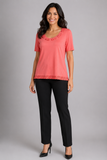 T-SHIRT CONFORMATA DONNA INSERTI POIS MARCA LUISA VIOLA ART. G376F181JW
