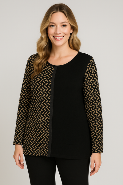 CASACCA DONNA CONFORMATA GIROCOLLO FANTASIA LUREX SPACCHETTI MARCA BARBARELLA ART.225MX