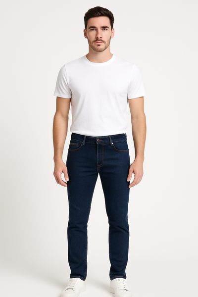 JEANS UOMO LEE TASCHE MISTO COTONE CLASSICO SLIM STRAIGHT ART. RIDER DEEP OCEAN