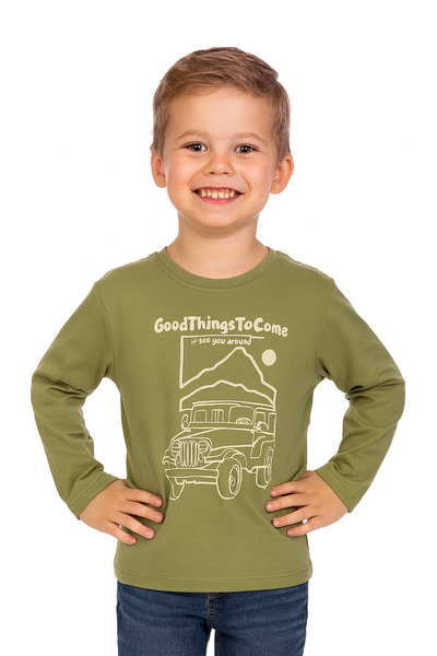 T-SHIRT BAMBINO  COTONE STAMPA GIROCOLLO LOSAN ART. LKBAP0303-25005