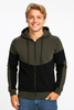 FELPA UOMO ZIP CAPPUCCIO POLSINI FASCIA TASCHE FELPATA MARCA X-CAPE ART. PAST