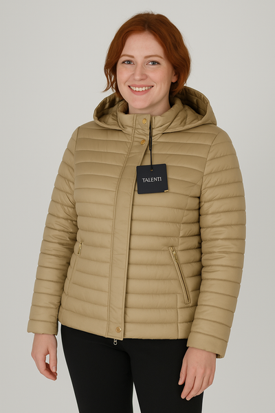 GIACCA TRAPUNTATA  TASCHE IMPERMEABILE CAPPUCCIO DONNA TALENTI ART. TB301