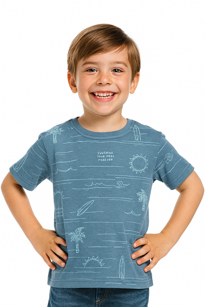 T-SHIRT BAMABINO  GIROCOLLO COTONE STAMPA LOSAN ART. LKBAP0303-25016