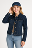 GIUBBINO DONNA JEANS BOTTONI TASCHE SFRANGIATO MARCA FLAVIA COSTANTI ART. FC311