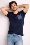 T-SHIRT UOMO BACI & ABBRACCI GIROCOLLO TASCHINO COTONE ART. BAB3014
