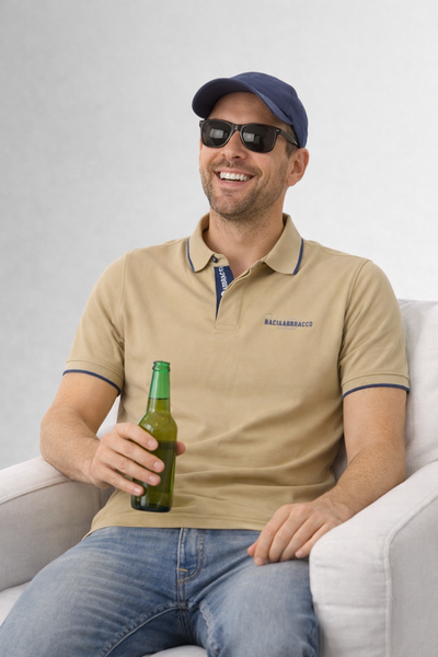 POLO UOMO BACI & ABBRACCI MANICA CORTA PIQUE COTONE LOGO ART. BAT1059