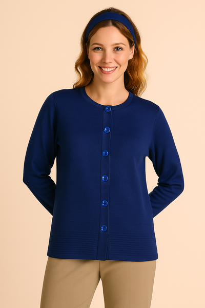 CARDIGAN DONNA ANNALISA BINETTI GIROCOLLO BOTTONI ART. 2520
