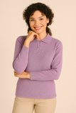 MAGLIONE DONNA ANNALISA BINETTI POLO LAVORATA MISTO LANA ART. 2519