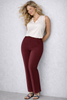 PANTALONI DONNA TAGLIE OVER ELASTICO GAMBA DIRITTA SPACCHETTI ART. 1056PX