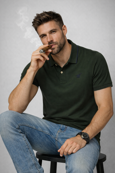 POLO UOMO HENRY COTTONS MANICA CORTA LOGO PIQUE COTONE ART. P626122