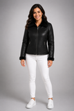 GIUBBETTO DONNA MONTONE IMBOTTITO ECO PELLICCIA CALDO ZIP MODA MARCA CORONA ART. TIRSA