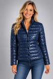 GIUBBETTO DONNA RAGAZZA IMBOTTITO CALDO POIS FANTASIA  ZIP MODA  MARCA CORONA ART.AGENA