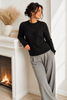 MAGLIONE DONNA GRIFFAI PARICOLLO TRECCE PAILLETTES ART. 7040