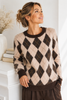 MAGLIONE DONNA GRIFFAI PARICOLLO ROMBI EFFETTO PELO ART. 7020