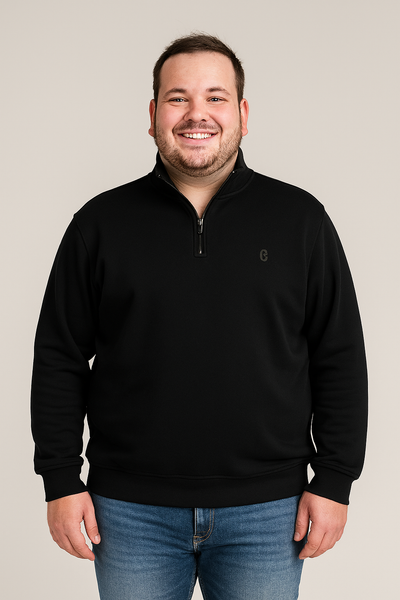 FELPA OVER UOMO RAGAZZO MEZZA ZIP MISTO COTONE POLSINI MARCA COVERI ART.OFE2703