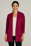 CARDIGAN DONNA TASCHE BORDO VIVO MORBIDO CALDO MARCA GAIA B NEW ART. 804