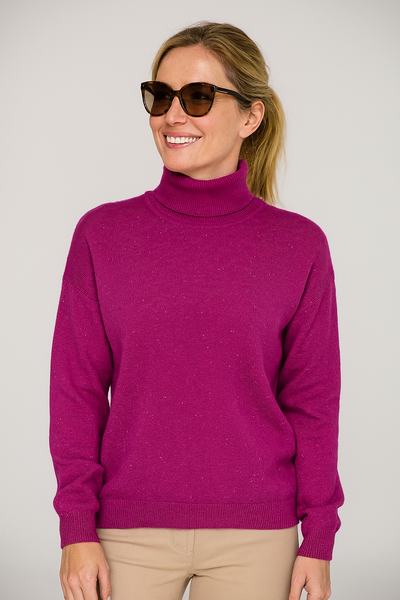 MAGLIONE DONNA DOLCEVITA POLSINI FASCIA PAILLET MARCA GRIFFAI ART.DGF3109