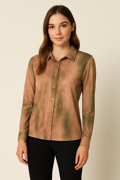 CAMICIA DONNA EDAS JERSEY FANTASIA MANICA LUNGA BOTTONI ART. SORAYA