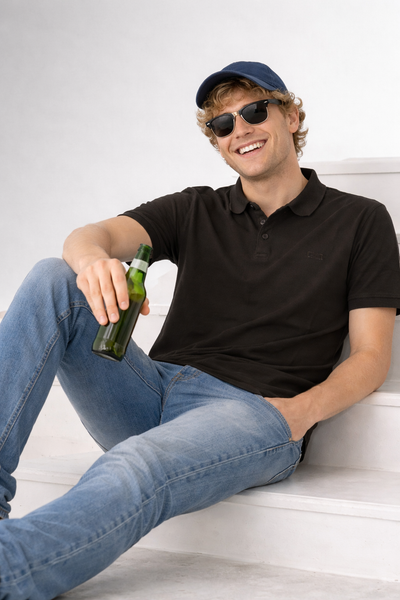 POLO UOMO GAS MANICA CORTA PIQUET SLUB SLIM FIT COTONE ART. RALPH/S TAPE 3929