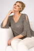 MAGLIA DONNA ELISA CASTELLI TAGLIE OVER FANTASIA SCOLLO V  ART. 140027