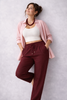 PANTALONE DONNA ELISA CASTELLI TAGLIE OVER ELASTICO TASCHE MISTO LINO ART. 18092