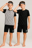 PIGIAMA CORTO UOMO RAGAZZO GIROCOLLO COTONE SQUADRA MILAN ART. PGCJ3000