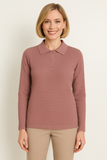 MAGLIONE DONNA ANNALISA BINETTI POLO BOTTONI LAVORATA MISTO LANA ART. 2516