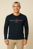 MAGLIA UOMO BEVERLY HILLS POLO CLUB MANICA LUNGA CALDO COTONE GIROCOLLO LOGO ART. TS411145