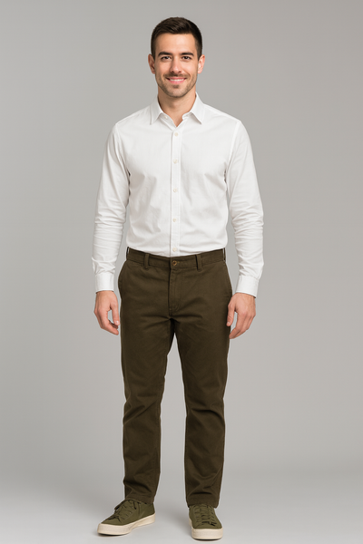 PANTALONI UOMO ZIP GANCIO TASCHE LAVORATO REGULAR FIT MARCA LUIGI MORINI ART.39-4281