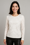 MAGLIA DONNA RAGAZZA SOTTOGIACCA ELEGANTE DEVOREDAMASCATO  EMMEBIVI ART.33594