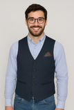 GILET UOMO RAGAZZO ELEGANTE MICROFANTASIA TASCHINO BOTTONI ANDY DON ART. MANSHIP