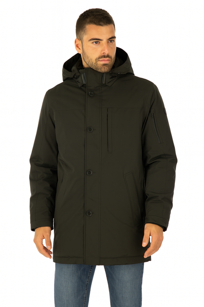 GIACCONE UOMO ZIP BOTTONI POLSINI TASCHE CAPPUCCIO MARCA BUGATTI ART. 473513 41031