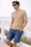 PULLOVER MAGLIONCINO  UOMO ONLY & SONS GIROCOLLO GRANA DI RISO COTONE ART. 22032542