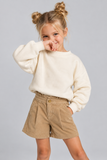 SHORTS BAMBINA ZIPPY VELLUTO ELASTICO ZIP TASCHE COTONE  ART. ZKGAP0402-26054