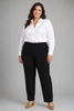 PANTALONI DONNA  OVER ELEGANTI ELASTICO RICAMO SPACCHETTO MARCA PERLA ART.MAGIH OVER