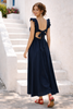 ABITO LUNGO DONNA GRIFFAI COTONE CANOTTA FIOCCO SCHIENA SVASATO ART. 6700