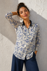 CAMICIA DONNA PERLA MANICA 3/4 POLSINI FANTASIA BOTTONI VISCOSA ART. 26248